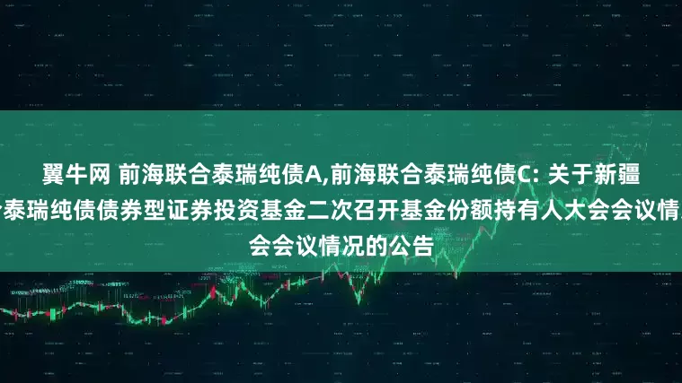 翼牛网 前海联合泰瑞纯债A,前海联合泰瑞纯债C: 关于新疆前海联合泰瑞纯债债券型证券投资基金二次召开基金份额持有人大会会议情况的公告