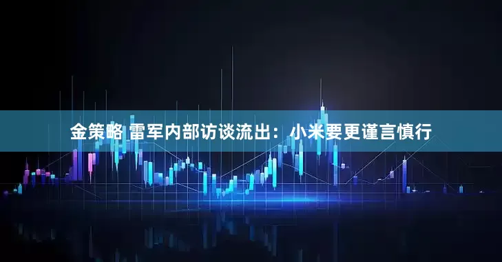 金策略 雷军内部访谈流出：小米要更谨言慎行